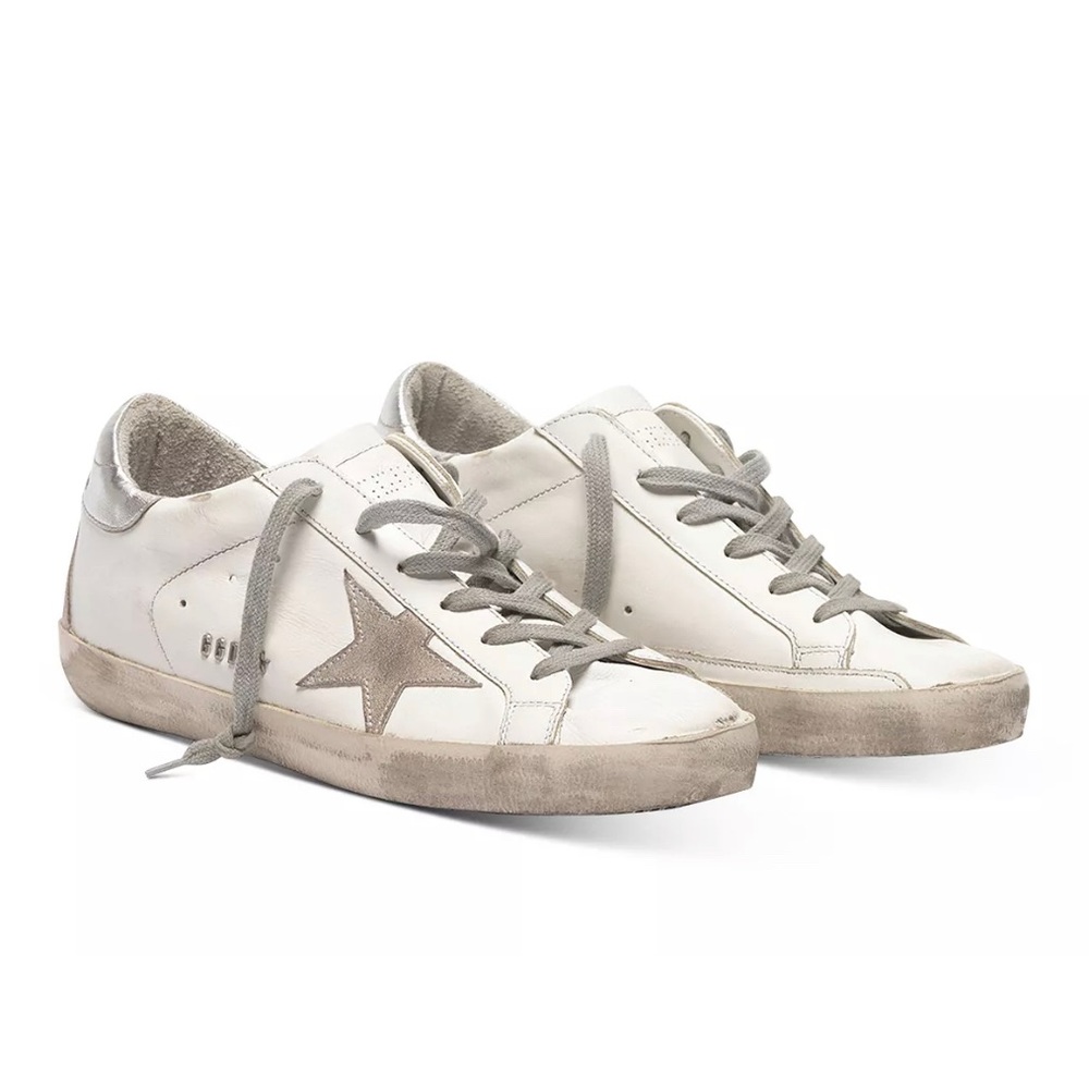 Golden Goose Low Top White SuperStar Sneakers Size 39
